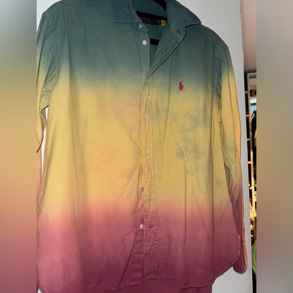 POLO Ralph Lauren Ombré Relaxed Fit Cotton Shirt - Picture 5 of 7